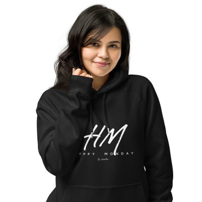 Happy Monday 2.0 [White Logo] Unisex Eco Raglan Hoodie
