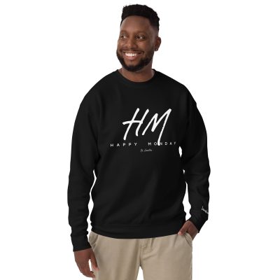 Happy Monday 2.0 [White Logo] Unisex Premium Sweatshirt