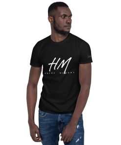 “Happy Monday” [White Logo] Short-Sleeve Unisex T-Shirt