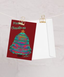 Merry Christmas Tree Blank Inside Greeting card